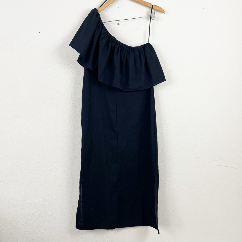 Pomander Place Florencia One Shoulder Black Maxi Dress Size Medium - Picture 7 of 8